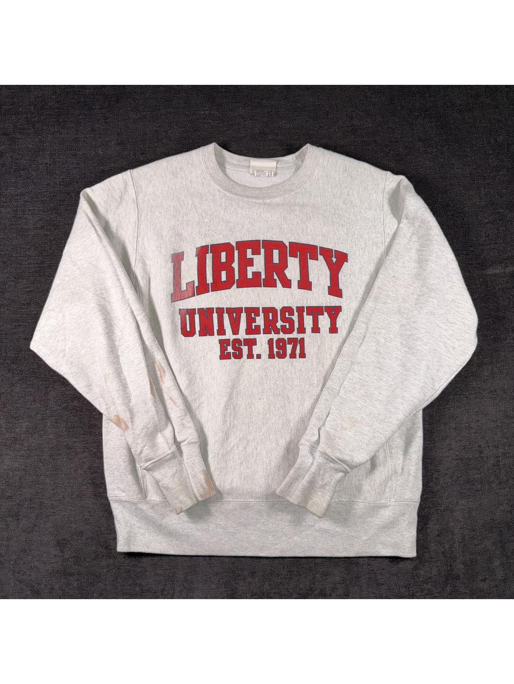 Champion Reverse Weave Liberty University Sweatshirt Small Gray